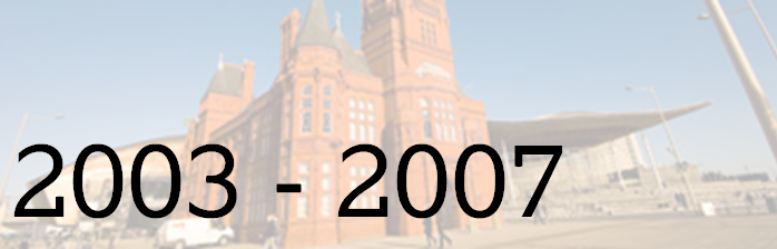 Picture of The Pierhead building, with dates 2003-2007 written across. This is headline image for Second Assembly events page