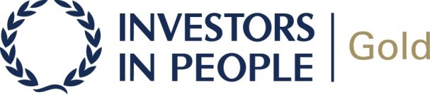 Logo for being an Investors In People Gold Standard employer