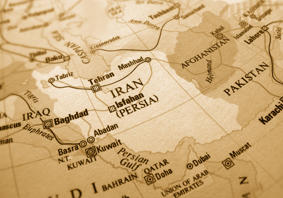 The article’s main image is of a yellow map of Iran and its neighbouring states.