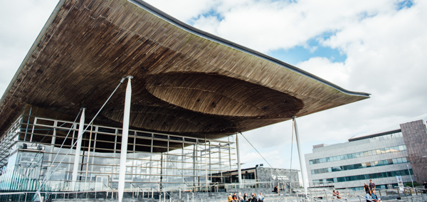 Y Senedd, Bae Caerdydd