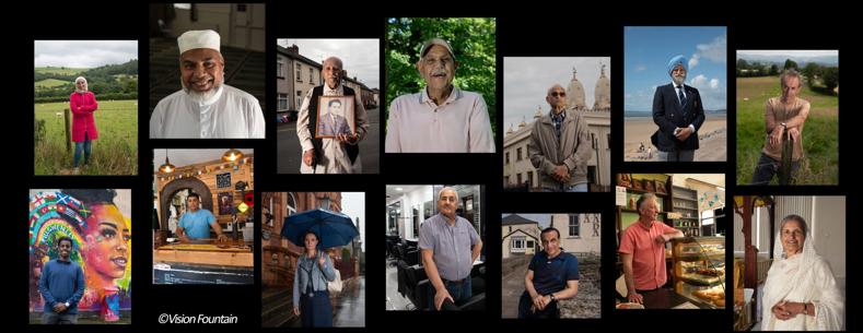 Gludwaith o 10 delwedd sy'n cynnwys gwahanol unigolion mewn gwahanol leoliadau. Mae'r cefndiroedd yn cynnwys golygfeydd awyr agored, adeiladau, ac amgylcheddau dan do.