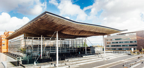 Y Senedd, Bae Caerdydd