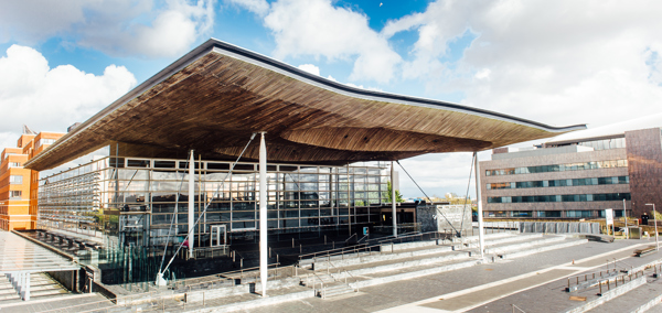 Y Senedd, Bae Caerdydd