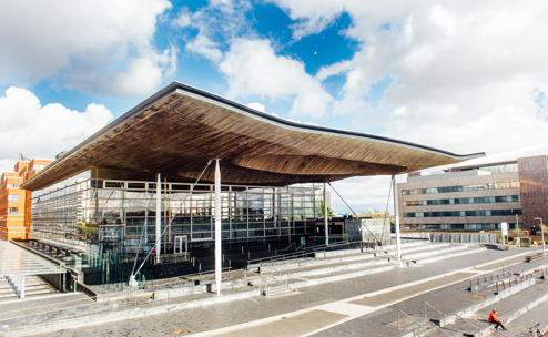 Y Senedd, Bae Caerdydd