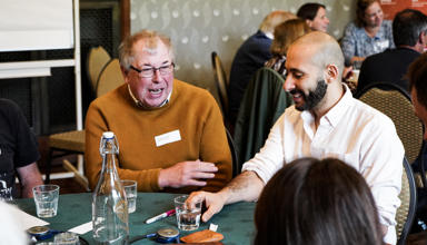 Happy Stakeholders around a table